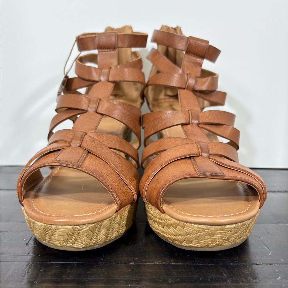 NWT American Eagle Outfitters Strappy Wedge Sandals Size 11 - Picture 8 of 10